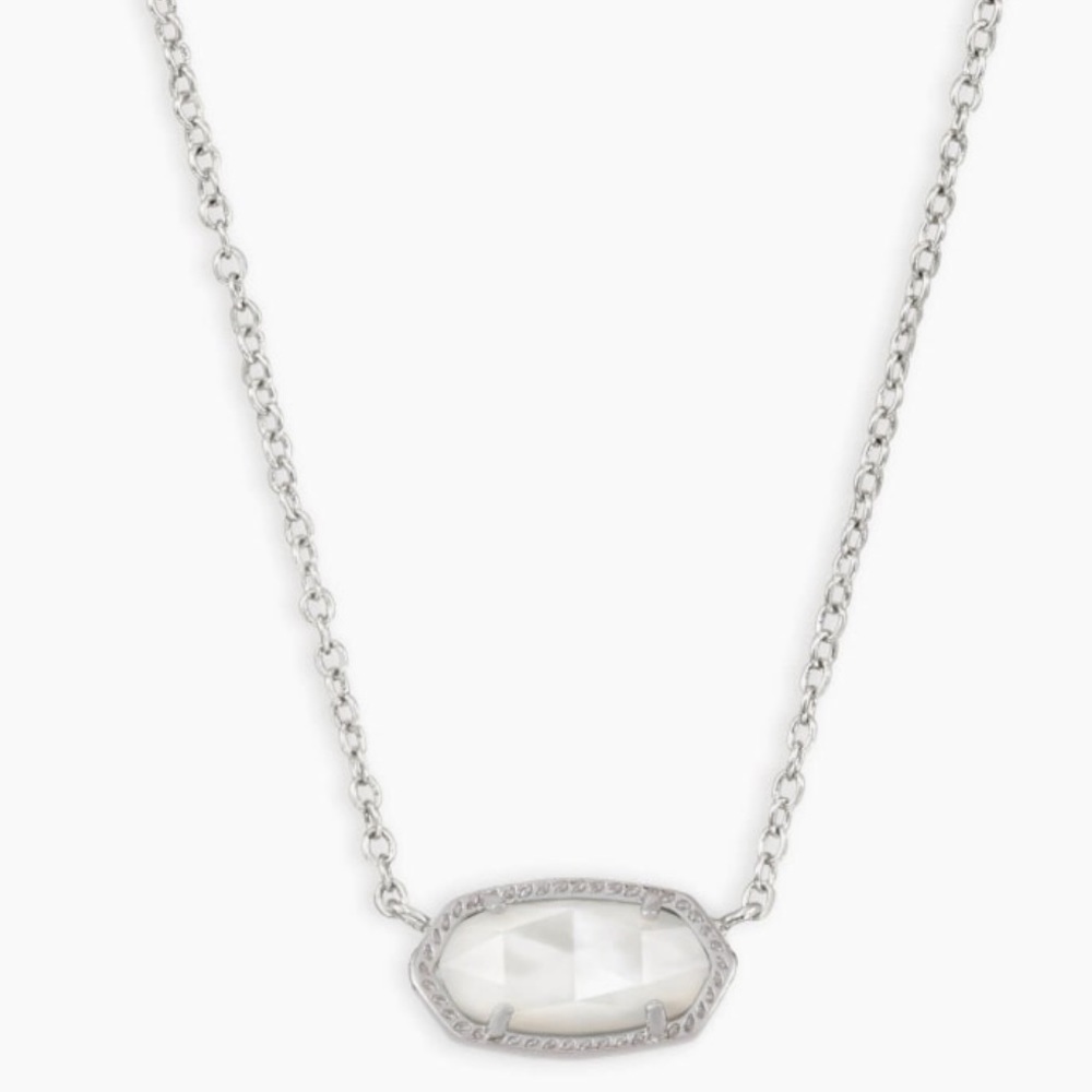 Kendra Scott Elisa Silver Necklace In Ivory Pearl
